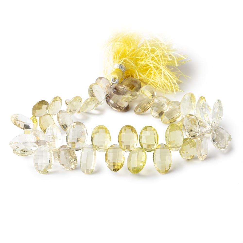 10-13mm Lemon Quartz Top Drill Oval Beads 10 inch 51 pieces (ONLINE ORDER ONLY)