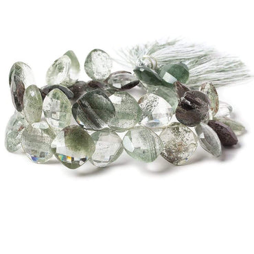 7-10mm Mossy Quartz Beads Corner Drilled Pillow 8 inch 38 pieces (ONLINE ORDER ONLY)