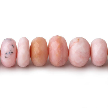 10-13mm Pink Peruvian Opal Faceted Rondelle Beads 15 inch 54 pieces AA (ONLINE ORDER ONLY)