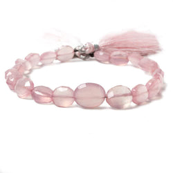 10 - 13mm Rose Pink Chalcedony Faceted Oval Beads 8 inch 18 pieces (ONLINE ORDER ONLY)