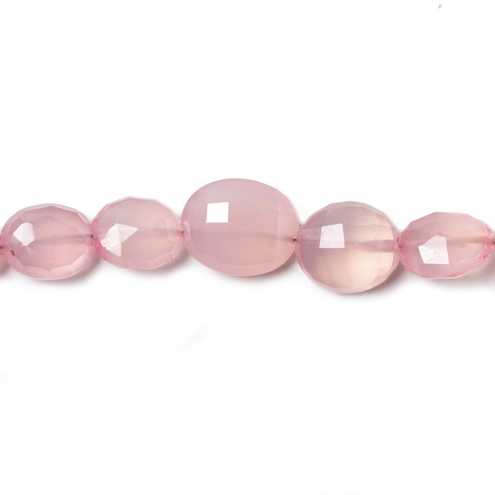 10 - 13mm Rose Pink Chalcedony Faceted Oval Beads 8 inch 18 pieces (ONLINE ORDER ONLY)