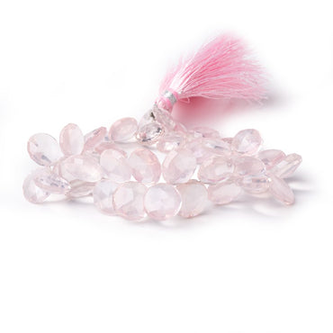 10-13mm Rose Quartz Top Drilled Faceted Coins 8.5 inch 40 Beads (ONLINE ORDER ONLY)