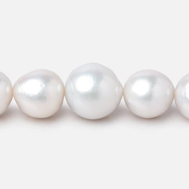 10-13mm White Off Round Freshwater Pearls 16 inch 36 Beads AA (ONLINE ORDER ONLY)