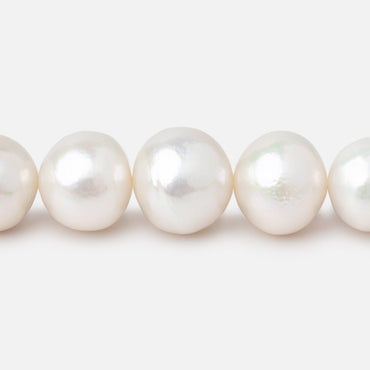 10-13mm White Off Round Freshwater Pearls 16 inch 38 Beads AA (ONLINE ORDER ONLY)