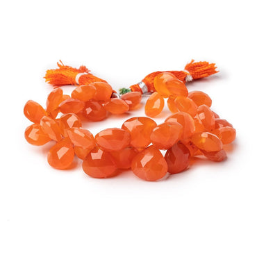 10-14mm Carnelian Faceted Heart Beads 8 inch 43 pieces (ONLINE ORDER ONLY)