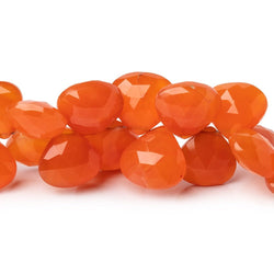 10-14mm Carnelian Faceted Heart Beads 8 inch 43 pieces (ONLINE ORDER ONLY)