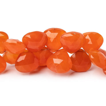10-14mm Carnelian Faceted Heart Beads 8 inch 43 pieces (ONLINE ORDER ONLY)