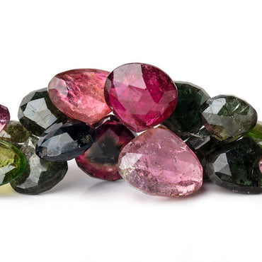 10-14mm Multi Color Tourmaline Beads Heart Briolette 44 pcs (ONLINE ORDER ONLY)