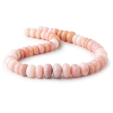 10-11mm Pink Peruvian Opal Faceted Rondelle Beads 15 inch 58 pieces AAA (ONLINE ORDER ONLY)