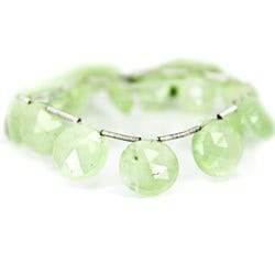 10-14mm Prehnite Beads Top Drilled Faceted Coin 9 inch 15 pieces (ONLINE ORDER ONLY)