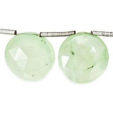10-14mm Prehnite Beads Top Drilled Faceted Coin 9 inch 15 pieces (ONLINE ORDER ONLY)