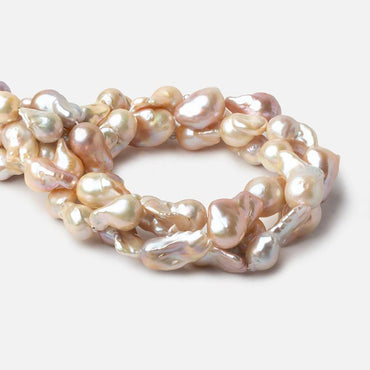 10-14mm Tri Color Ultra Baroque Freshwater Pearls 16 inch 19 pieces (ONLINE ORDER ONLY)