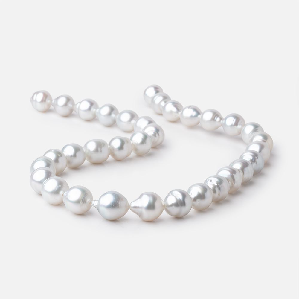 10-14mm White South Sea Saltwater Pearls 16 inch 33 Beads AA (ONLINE ORDER ONLY)