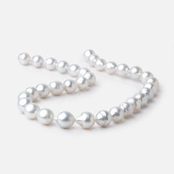 10-14mm White South Sea Saltwater Pearls 16 inch 33 Beads AA (ONLINE ORDER ONLY)