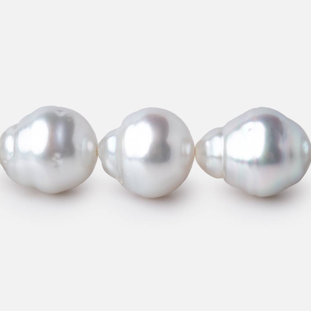 10-14mm White South Sea Saltwater Pearls 16 inch 33 Beads AA (ONLINE ORDER ONLY)