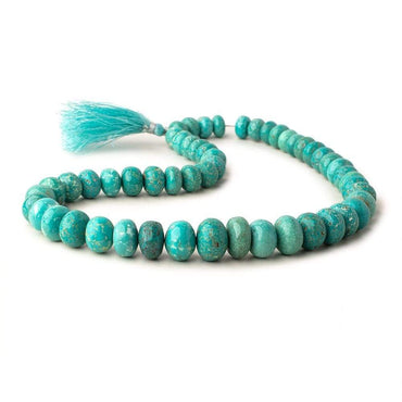 10-15.5mm Turquoise Plain Rondelle Beads 18 inch 58 pieces (ONLINE ORDER ONLY)