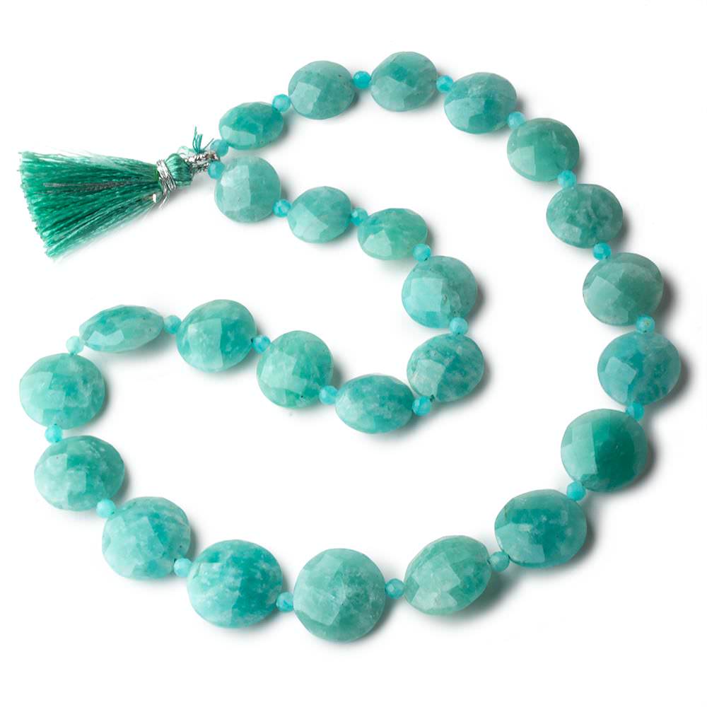 11-16mm Amazonite faceted coin beads 15 inch 25pcs (ONLINE ORDER ONLY)