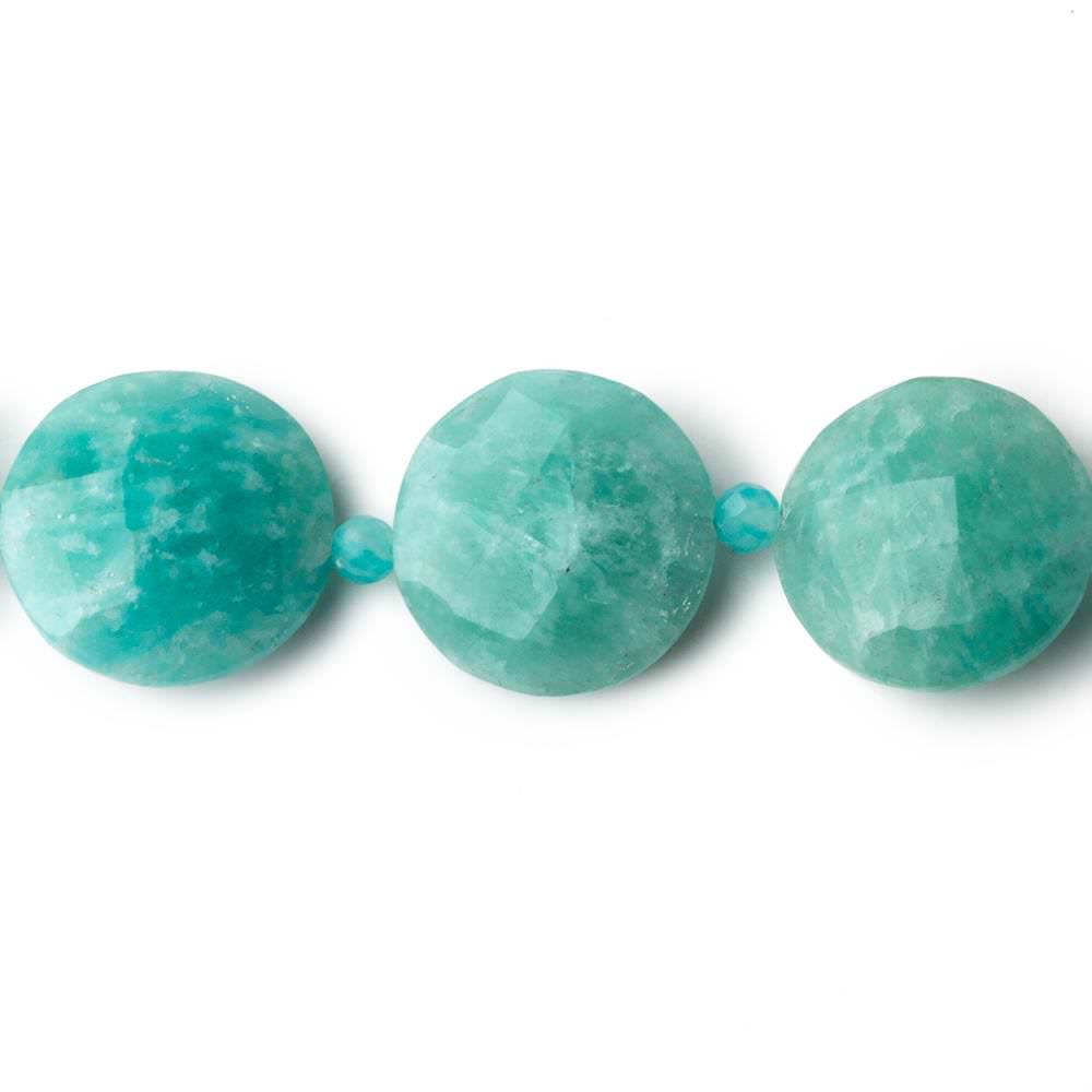 11-16mm Amazonite faceted coin beads 15 inch 25pcs (ONLINE ORDER ONLY)
