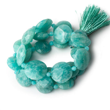 11-16mm Amazonite faceted coin beads 15 inch 25pcs (ONLINE ORDER ONLY)
