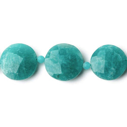 10-15mm Amazonite faceted coin & rondelle beads 16 inch 25 coins 26 rondelles (ONLINE ORDER ONLY)