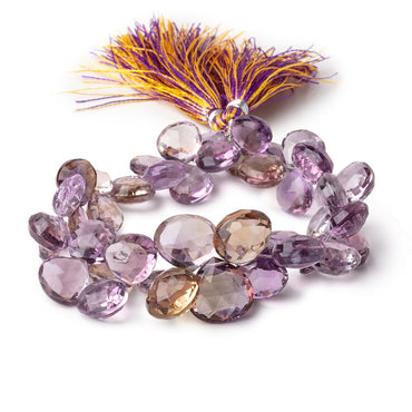 10-15mm Ametrine Faceted Heart Beads 8 inch 43 pieces (ONLINE ORDER ONLY)