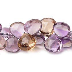 10-15mm Ametrine Faceted Heart Beads 8 inch 43 pieces (ONLINE ORDER ONLY)