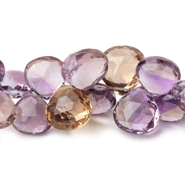 10-15mm Ametrine Faceted Heart Beads 8 inch 43 pieces (ONLINE ORDER ONLY)