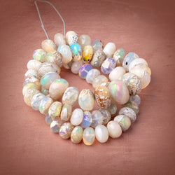 10-15mm Ethiopian Opal with Matrix Plain Rondelle Beads 20 inch 65 pieces AA (ONLINE ORDER ONLY)
