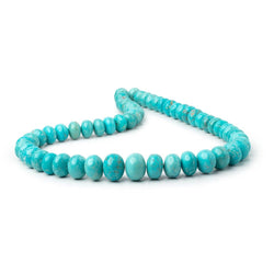 10-15mm Mongolian Turquoise Plain Rondelle 18 inch 55 Beads (ONLINE ORDER ONLY)