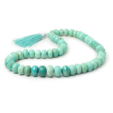 10-15mm Mongolian Turquoise Plain Rondelle Beads 18 inch 55 pieces (ONLINE ORDER ONLY)