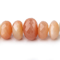 10-15mm Multi Color Moonstone Faceted Rondelles 16 inch 60 Beads AAA (ONLINE ORDER ONLY)