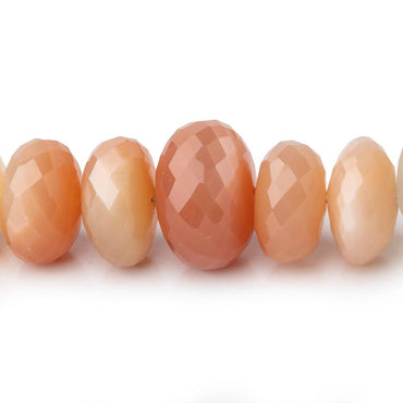 10-15mm Multi Color Moonstone Faceted Rondelles 16 inch 60 Beads AAA (ONLINE ORDER ONLY)
