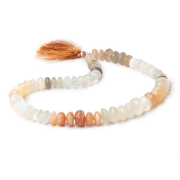 10-15mm Multi Color Moonstone Faceted Rondelles 16 inch 60 Beads AAA (ONLINE ORDER ONLY)