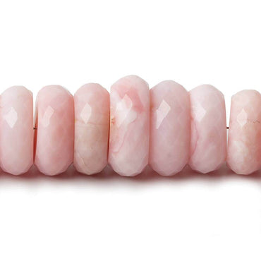 10-15mm Pink Peruvian Opal faceted rondelle beads 17.5 inch 81 Beads AA (ONLINE ORDER ONLY)