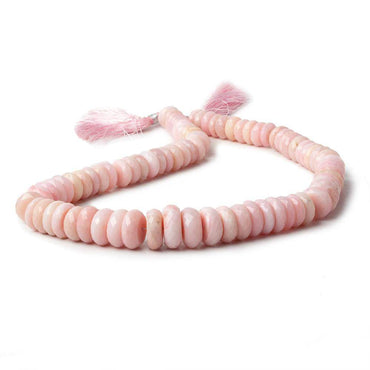 10-15mm Pink Peruvian Opal faceted rondelle beads 17.5 inch 81 Beads AA (ONLINE ORDER ONLY)