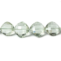 10 -15mm Prasiolite Faceted Pillow Beads 16 inch 32 pieces (ONLINE ORDER ONLY)