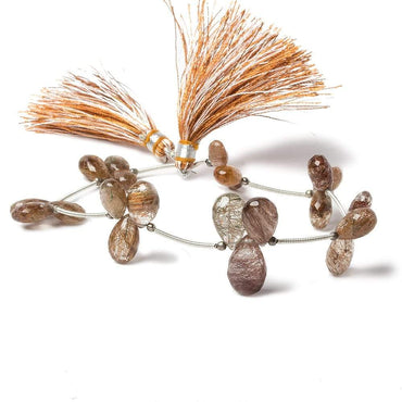 10-15mm Rutilated Topaz Pear Briolette 8 inch 21 pieces (ONLINE ORDER ONLY)