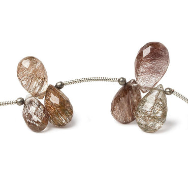 10-15mm Rutilated Topaz Pear Briolette 8 inch 21 pieces (ONLINE ORDER ONLY)