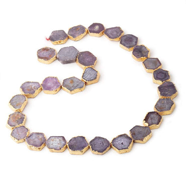 10-16mm Gold Leafed Corundum Slice Beads 14 inch 24 pieces (ONLINE ORDER ONLY)