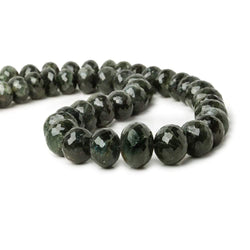 10-16mm Moss Aquamarine Faceted Rondelle Beads 16 inch 49 pieces (ONLINE ORDER ONLY)
