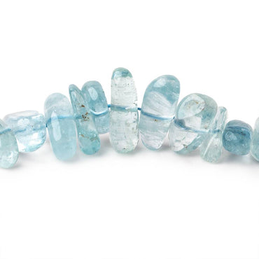 10-17mm Aquamarine Plain Nugget Beads 16 inch 90 pieces (ONLINE ORDER ONLY)