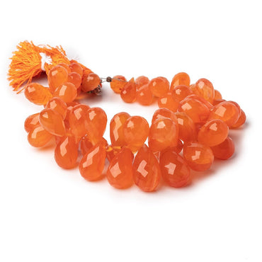 10-17mm Carnelian Faceted Tear Drop Beads 7 inch 60 pieces (ONLINE ORDER ONLY)