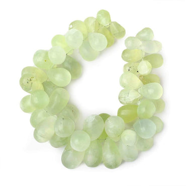 10-17mm Frosted Prehnite Plain Tear Drop 7.5 inch 50 pieces (ONLINE ORDER ONLY)
