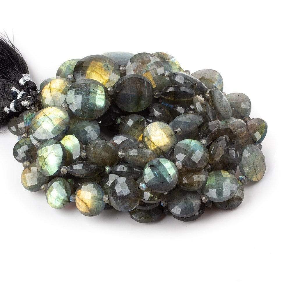10-17mm Labradorite Faceted Coin Beads 16 inch 25 pieces AA (ONLINE ORDER ONLY)
