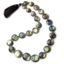 10-17mm Labradorite Faceted Coin Beads 16 inch 25 pieces AA (ONLINE ORDER ONLY)