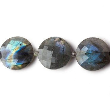 10-18mm Labradorite Faceted Coin Beads 16 inch 26 pieces A (ONLINE ORDER ONLY)