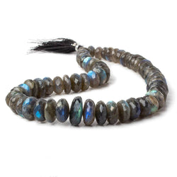 10-18mm Labradorite Faceted Rondelle Beads 16 inches 60 pieces (ONLINE ORDER ONLY)