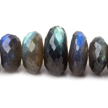 10-19mm Labradorite Faceted Rondelle Beads 16 inch 60 pieces (ONLINE ORDER ONLY)
