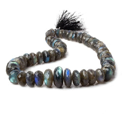 10-19mm Labradorite Faceted Rondelle Beads 16 inch 60 pieces (ONLINE ORDER ONLY)