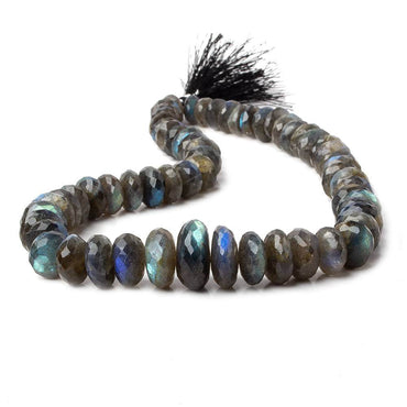 10-19mm Labradorite Faceted Rondelle Beads 16 inch 60 pieces (ONLINE ORDER ONLY)